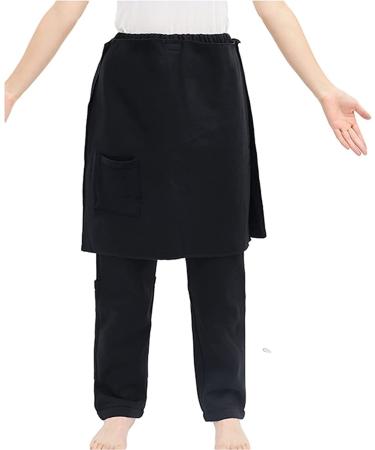 Daily Wear Cotton Patient Care Pants Clothing for Disability Elderly Surgery Patients Easy to Wear and Take Off (Color : black Size : M-Medium) Medium Black