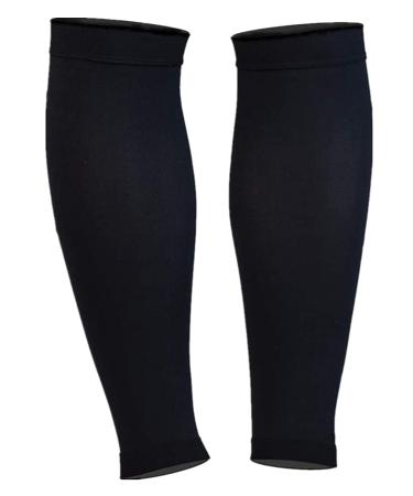 Kingbridal Men Women Footless Socks Calf Compression Stockings Sleeve 20-30 mmHg Leg Shin Braces Running Black Medium