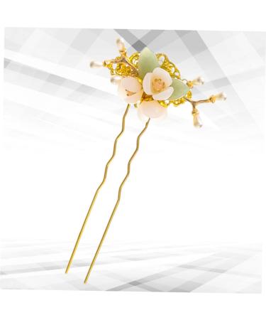 minkissy Head Elegant Chinese Sticks Updo Clips Bridal Chopsticks U Pin Lady Headwear Girls Floral Pearl Accessories Women Traditional Stick Tassel Hairpin Handmade Retro Vintage - Buy Online on GoSupps.com