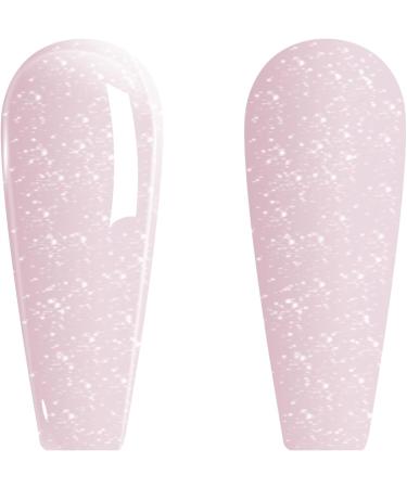 Vishine Glitter Nude Pink Gel Polish Iridescent Shimmer Jelly Neutral Color Skin Tone Clear Pink 8ml Sparkle Pink Natural Soak off UV LED Cured for Home Salon DIY Nail Art E030 - Buy Online on GoSupps.com