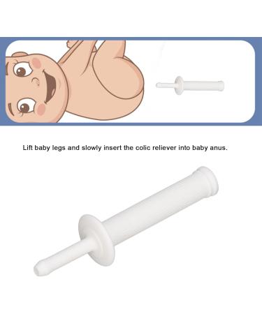 Rushbom Gas and Colic Reliever for Newborns - 12 BPA-Free Safe Disposable Baby Exhaust Rods for Immediate Constipation Relief - Buy Online on GoSupps.com