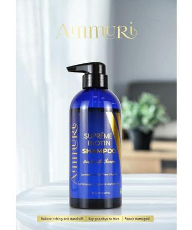 Biotin DHT Blocker Anti Dandruff Hair Growth Shampoo - 473ml | For Dry, Itchy Scalp, Hair Thinning & Dermatitis | Hair Loss Treatment for Women & Men - Buy Online on GoSupps.com