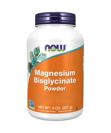 Now Foods Magnesium Bisglycinate Powder 227g Vegan Powder Lab Tested Gluten Free Vegetarian Soy Free Non-GMO