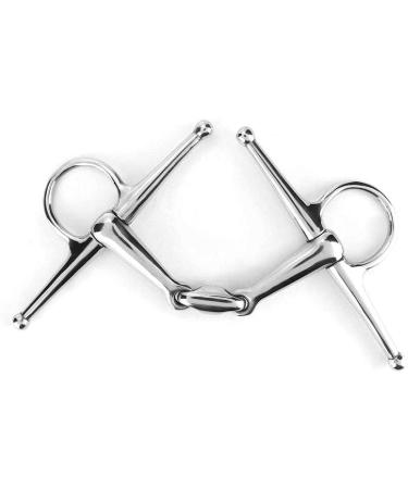 tooloflife 135mm Horse Snaffle Bit Olive Head Bridle Stainless Steel Horse Mouth Snaffle Bit Horse O-Ring Sweet Iron Twist