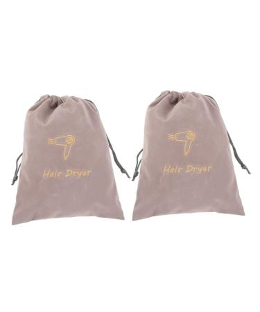 FOMIYES 2pcs Velvet Bag Hair Dryer Travel Bag Travel Hair Dryer Bag Dust Bags for Handbags Storage Bag for Hair Dryer Travel Bag for Shoes Hair Dryer Carrying Bags Portable Hair Dryer Bags