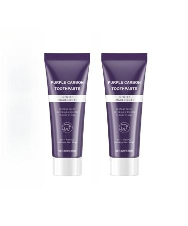 Purple Carbon Toothpaste Gentle Whitening Formula with Mint Stain Removal Sensitive Teeth 2.82 oz 2-Pack