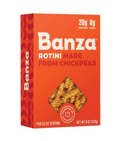 Banza Rotini Made From Chickpeas - 5x8 Ounce Bags - Total 2.5 Pound 8 Ounce (Pack of 5)