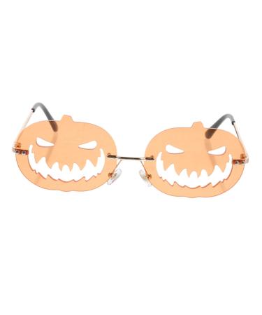 VALICLUD 2pcs Metal Glass Pumpkin Men and Women 15x14.5cmx2pcs Orangex2pcs