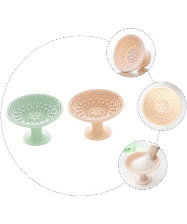 FRCOLOR Set of 4 Makeup Brush Exfoliating Pad Makeup Tools Makeup Applicator Made of Silicone Beauty Cleaning Mat Portable Makeup Washer Makeup Accessories Platinum Silica Gel Makeup Brush - Buy Online on GoSupps.com