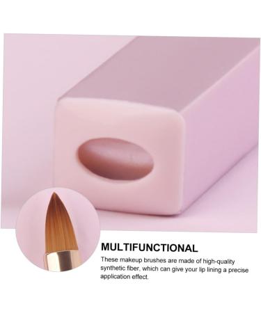 Housoutil 1pc Lip Brush Mini Wand Makeup Double Ended Makeup Brush Lip Pride Fascinators Eyeshadow Cosmetics Dedicated Aluminum Tube Pink - Buy Online on GoSupps.com