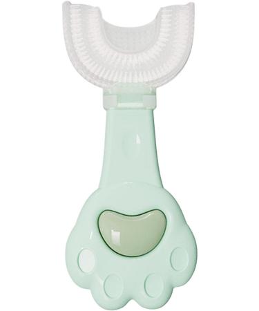 Children Toothbrush with Silicone Head - Manual U Shaped Toothbrush Food Grade Silicone Kids Toothbrushes 360 Degree U Shape Toothbrush for Kids Baby Toddler Green 1 count (Pack of 1) - Buy Online on GoSupps.com
