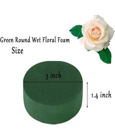 20 PCS Round Green Wet Floral Foam Blocks- Flower Arrangement Supplies for Wedding & Party Decoration - Buy Online on GoSupps.com