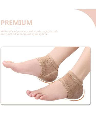minkissy 2 Pairs Moisturizing Heel Socks Open Toe Socks Cracked Gel Heel Protector Toeless Spa Socks Heel Repair Socks Footcare for Dry Hard Cracked Skin B - Buy Online on GoSupps.com