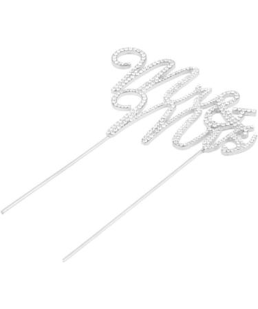 Vorcool MR Mrs Wedding Cake Topper Rhinestone Cake Lid (Silver) - Buy Online on GoSupps.com
