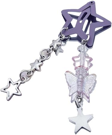 Color Five-pointed Star Hair Clip Sweet Cool Filigree Metal Bang Hairpins Simple Fashion Children Girls Hair Headdress Star Hair Clip - Buy Online on GoSupps.com