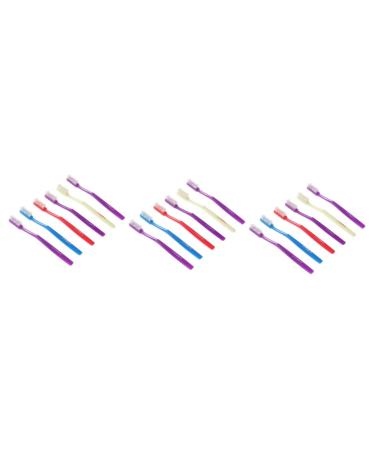 Healeved 18 pc brightened toothbrush tooth flap for adult toothbrush mass smoking toothbrush portable toothbrush bathroom toothbrush available very difficult travel small brush 1 piece (1 Pack) as shown x 3 pieces