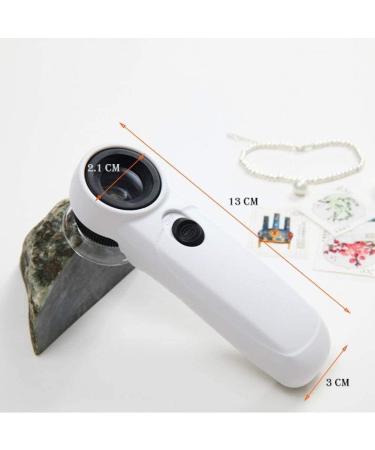 Magnifying Glasses Vision aids Handheld LED Light 30X Optical Glass HD High Magnifier Jewelry Appraisal Repair White 130 * 30mm Lupe Stationery Office Supplies 1PCS Journey - Buy Online on GoSupps.com