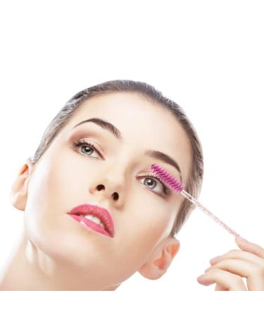 500PCS Disposable Eyelash Brushes - Upgraded Mascara Wands & Makeup Applicators for Eyelash Extensions & Eyebrow Grooming in Crystal Pink Yellow Green Black Blue - Perfect for Professionals & DIY - Buy Online on GoSupps.com