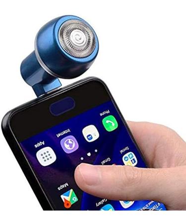 Portable Magnetic Suction Phone Razor | YMY Mini USB & Micro USB Travel Shaver for Men & Women | Electric Hair Removal Device (Blue - Buy Online on GoSupps.com