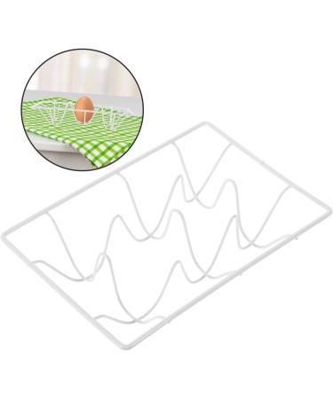 Alipis Egg Tray Eggs Fridge Egg Holder for Refrigerator Egg Cartons Reusable Egg Stand Flat Shoes Storage 18.00X12.00X3.50CM White - Buy Online on GoSupps.com