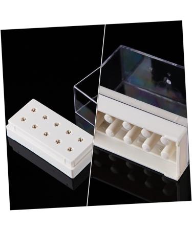 Ipetboom Multifunctional Storage Box 1pc Grinding Head Storage Box White Manicure Grinder Plastic Multi Functional Storage Box - Buy Online on GoSupps.com