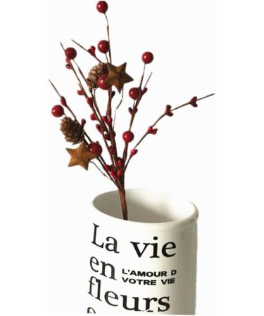 HOMSFOU Holly Berry Stems Xmas Floral Ornament Christmas Berry Pinecone Mini Berry Pine Cone Fake Red Berries Christmas Picks and Sprays Artificial Pine Spray Props Christmas Tree - Buy Online on GoSupps.com