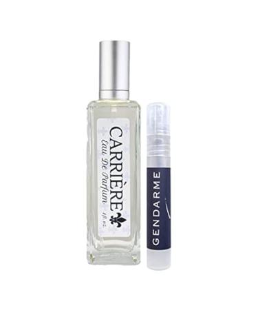 Gendarme Carriere Eau De Parfum Spray For Women 4 oz Eau de Cologne Trial-Size Spray for Men Bundle (Spray Glass + Bottle) 2 Fl Oz (Pack of 2)