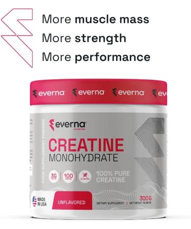 Premium Creatine Monohydrate Powder - Unflavored 10.58oz (300g) - 100% Pure 100 Servings - International Shipping Available - Buy Online on GoSupps.com
