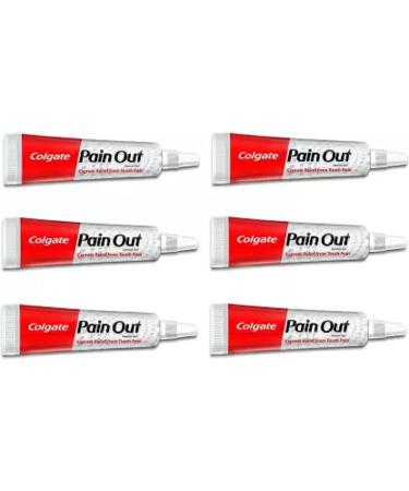 Colgate Pain Out Dental Gel Express Relief from Tooth Pain (60 g (Pack of 6) Ayurvedic)