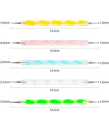 Dawoo 2-Way Nail Art Dotting Pen Tool Kit - 20pcs for Manicure & Nail Design - Buy Online on GoSupps.com