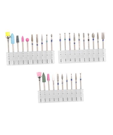 Ipetboom 3 Sets Nail Polisher Gel Manicure Kit Manicure Head Accessory Power Tool Nail Bit Electric Nail File Manicure Polishing Accessory Major Edge Alloy Tungsten Steel