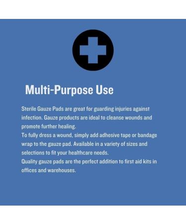 Buy White Cross Sterile Gauze Pad 4x4 - Soft & Absorbent (10 Pads) - Ideal for Wound Care - Fast International Shipping - Buy Online on GoSupps.com