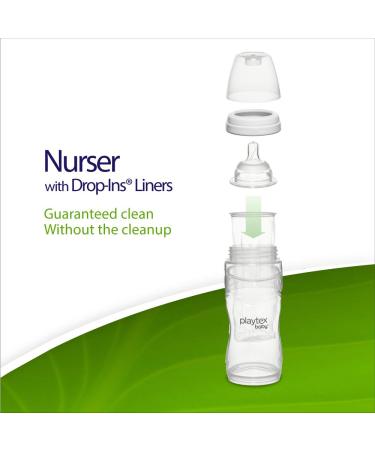 Playtex Diaper Genie Nurser Drop-Ins 8 oz 50 Count - Disposable Baby Bottle Liners - Buy Online on GoSupps.com