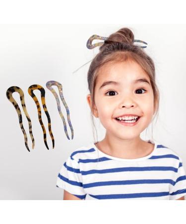 U Shaped Hairpins French Style Cellulose Acetate Hair Pins Fork Vintage For Women Girls Hairstyle Accessories - Buy Online on GoSupps.com