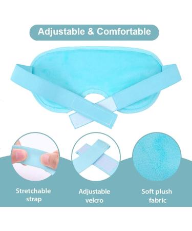 NEWGO Cooling Gel Mask for Puffy Eyes - Hot Cold Therapy for Migraine, Dark Circles, Dry Eyes - Reusable Sinus Pain Relief - Light Blue - Buy Online on GoSupps.com