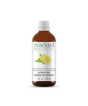 PUR LEO Lemon Essential Oil 4 Fl Oz/120 ML (Made in Canada) 4 Fl Oz (Pack of 1)
