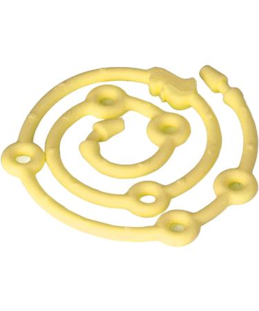 Alomejor Baby Pacifier Strap - Adjustable Silicone Teething Band Soft & Stretchy Holder in Yellow - International Shipping - Buy Online on GoSupps.com
