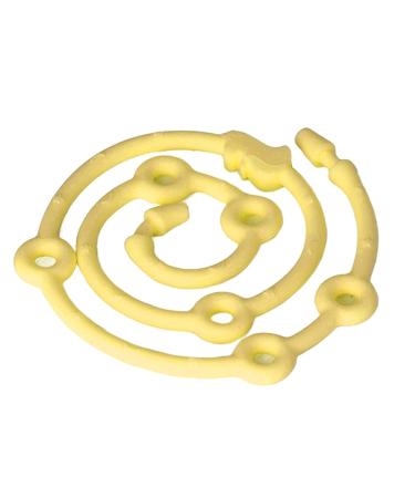 Buy Adjustable Soft Silicone Pacifier Holder for Babies - Washable & Reusable Teething Ring Toy Attachment (Yellow) - Best for Teething Relief - Buy Online on GoSupps.com