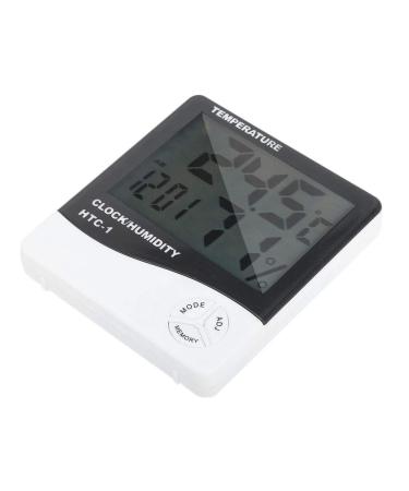 Digital Thermometer Hygrometer Electronic Temperature Humidity Test Time Calendar Alarm Clock Function Thermometer Hygrometer Eyelash Grafting Tool - Buy Online on GoSupps.com