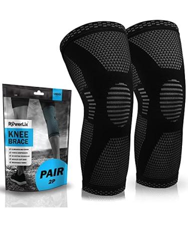 POWERLIX Knee Compression Sleeve (Pair) - Best Knee Brace for Knee Pain for Men & Women  Knee Support for Running, Basketball, Volleyball, Weightlifting, Gym, Workout, Sports - Buy Online on GoSupps.com
