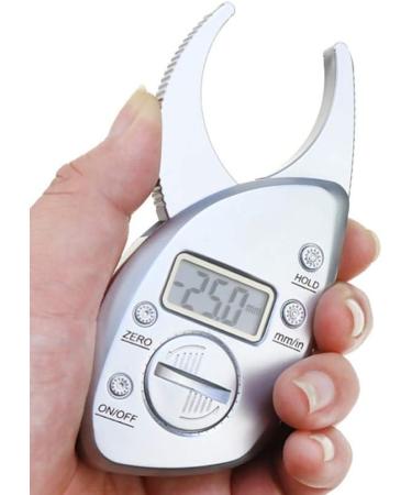 Nuobesty Digital LCD Body Fat Measuring Device | Accurate Body Fat Analysis Caliper for Women & Men | Measure Body Fat Percentage - Silver - Buy Online on GoSupps.com