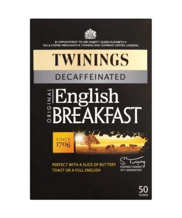 (6 PACK) - Twinings - English Breakfast Decaffeinate | 50 Bag | 6 PACK BUNDLE