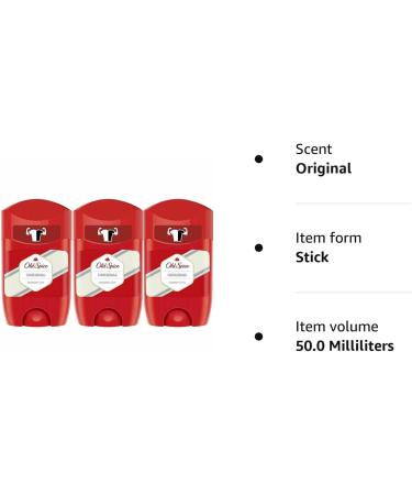 THREE PACKS of Old Spice Original Deodorant/Stick 50 ml (Pack of 3) - Buy Online on GoSupps.com