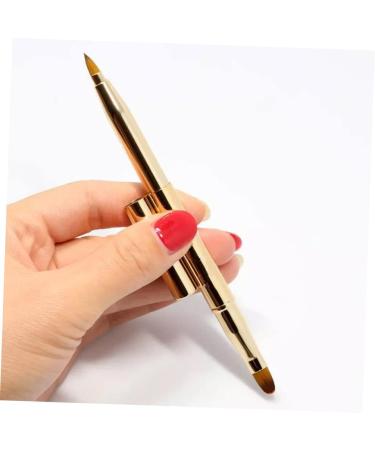 Housoutil Double-ended Lip Brush Double-sided Lip Brush Makeup Lip Makeup Beauty Tool Kit Lip Applicators Cosmetic Kit Lip Gloss Makeup Brush Retractable Lipbrush Lipstick Brush Metal - Buy Online on GoSupps.com