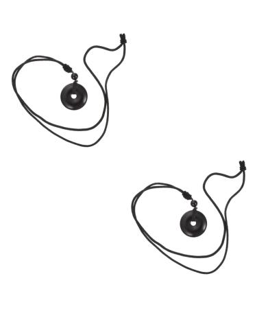 Healvian 2st necklace with safety buckle necklace stone stone necklace obsidian a necklace chinese safe crystal trailer crystal necklace classic accessories china