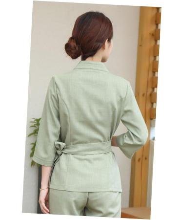 minkissy 1 Set Spa Robe Hair Salon Cape Spa Kit Salon Pants Hair Salon Smock Hair Dyeing Apron Beautician Smock Wear Spa Cloth Grooming Kit Hairdressing Hair Cutting Apron Tops Protection L Green - Buy Online on GoSupps.com