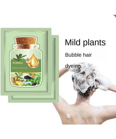 2024 natural plant hair dye natural plant hair dye 30ml 10 packs/box new plant bubble hair dye natural shampoo (1 Natural Black) Natural Black 1 - Buy Online on GoSupps.com