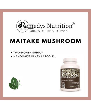Remedy s Nutrition Maitake Mushroom | 1 000 mg 60 Vegan Capsules Dietary Supplement | Two Month Supply - Buy Online on GoSupps.com