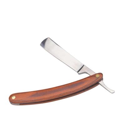WOONEKY Manual Razor Stainless Steel Inoxlm Dry Razing Vintage Razor Tool Hand Razing For Men Razor With Wood Hold