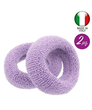 Buy 8161-002 Italian Cotton Terry Maxi Hair Gum Set - Lavender Couple Hair Ties - International Shipping Available - Buy Online on GoSupps.com